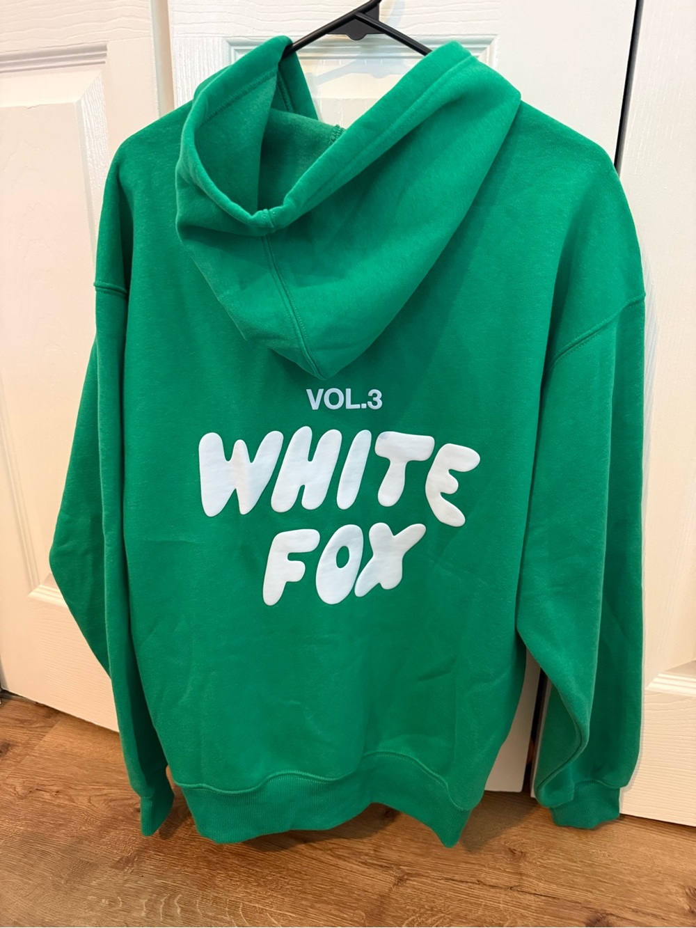 White Fox Boutique Green Hoodie with White Logo - Picture 3 of 5